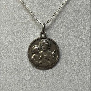 Silver Saint Joseph Necklace